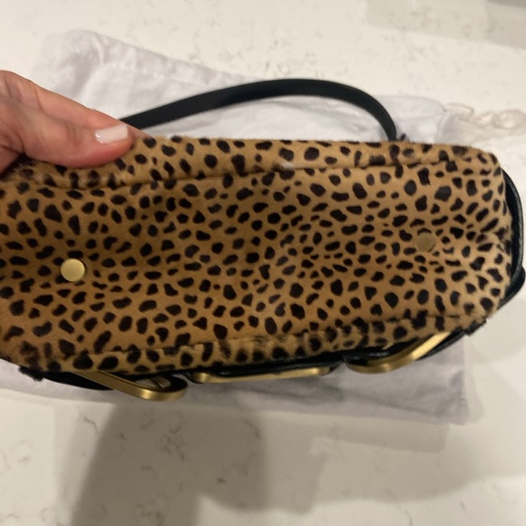 ROCKIN HOT JIMMY CHOO PONY HAIR LEOPARD PRINT SHOULDER BAG - Picture 7 of 9